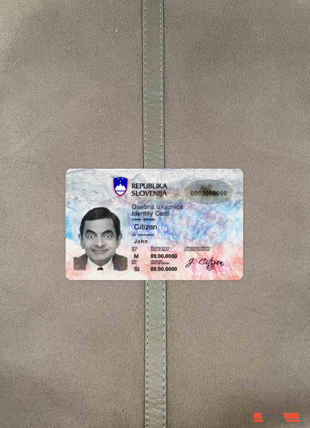 Slovenia ID photolook FRONT PSD template